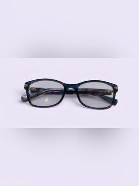 Coach Women's Blue-Purple Tortoiseshell Eyeglass Frames
